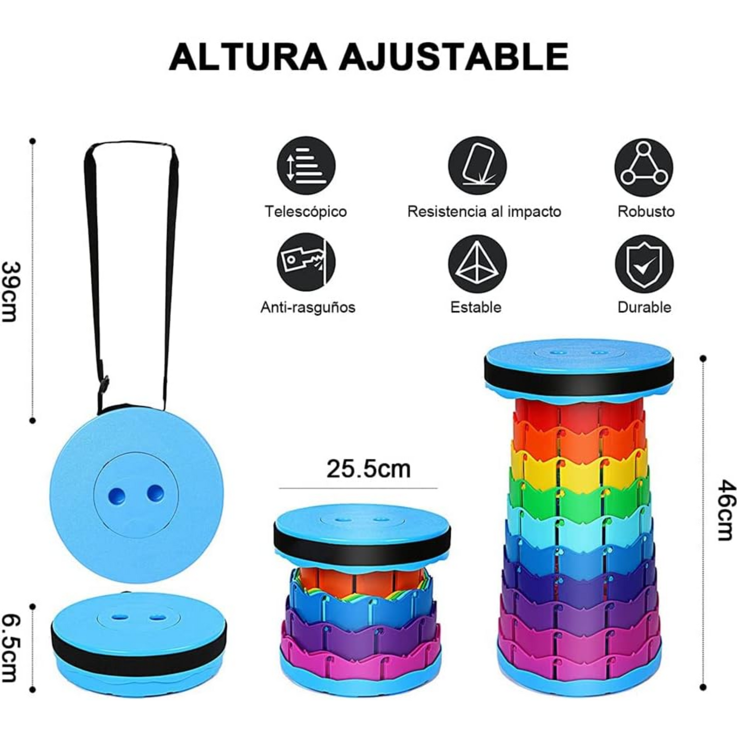 SILLA TABURETE RETRACTIL PORTATIL