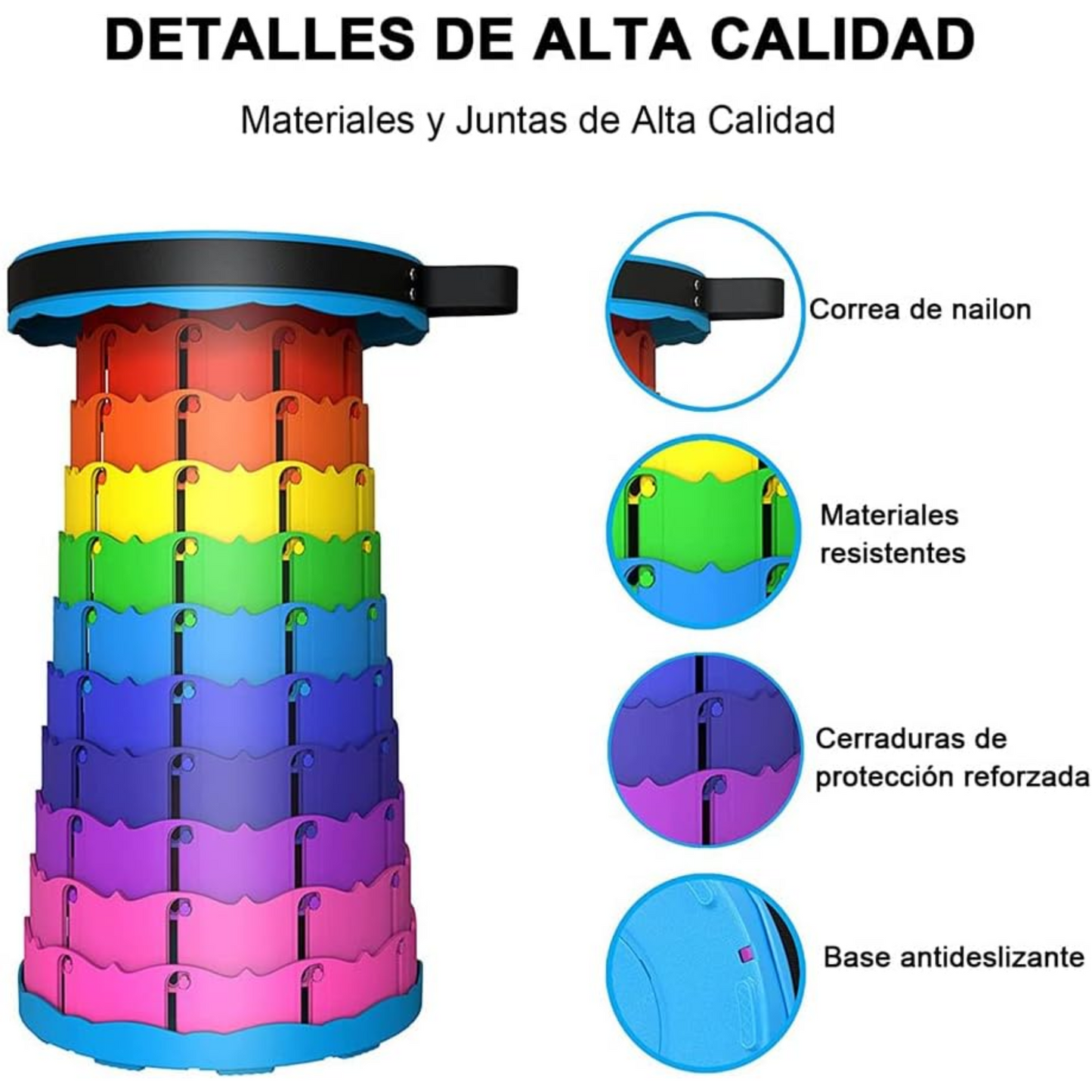 SILLA TABURETE RETRACTIL PORTATIL