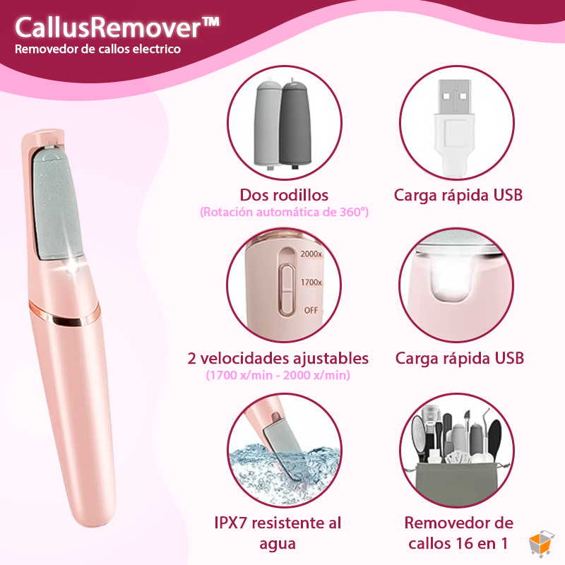 REMOVEDOR CALLOS ELECTRICO RECARGABLE