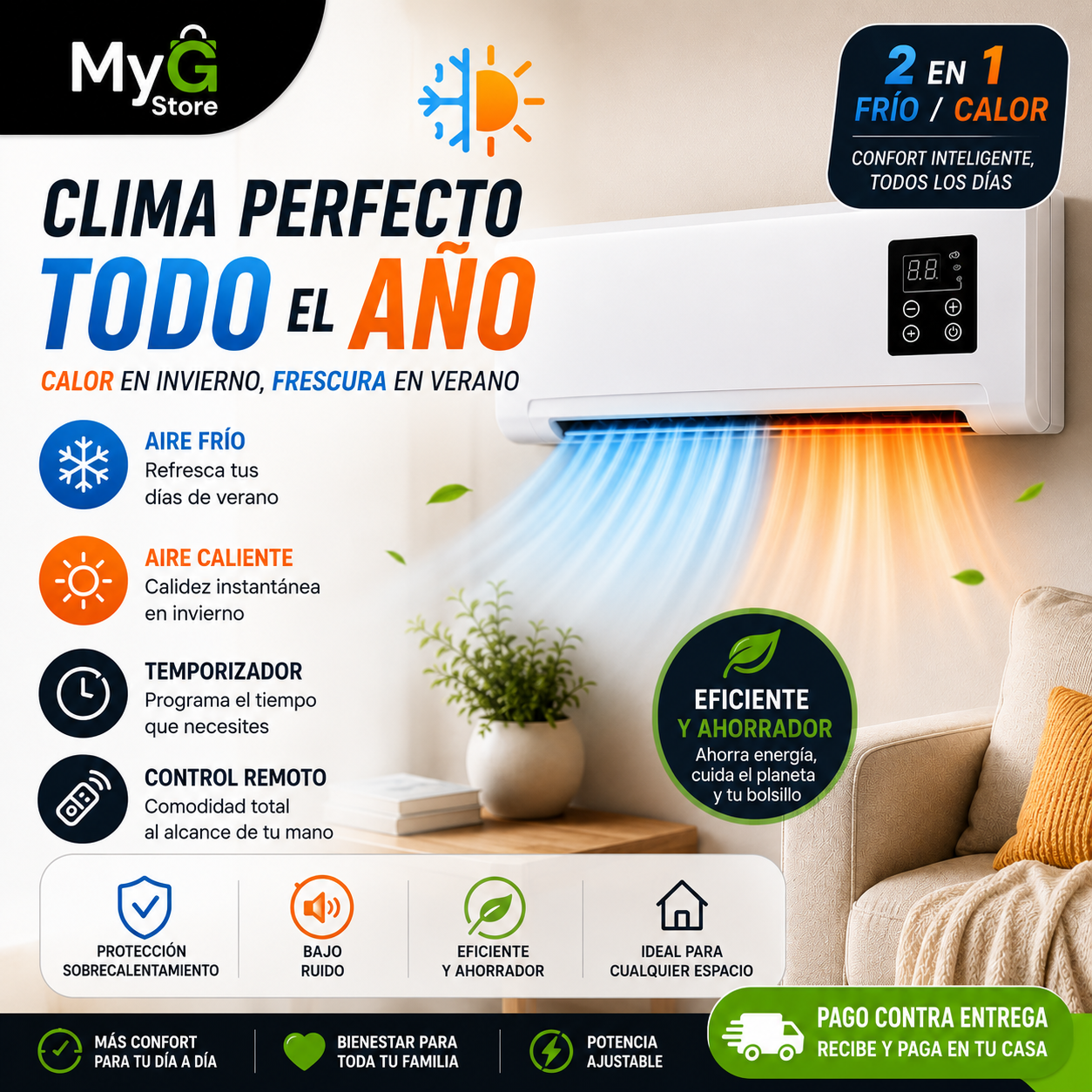 🥇 CLIMA SMART™ – FRESCURA Y CALEFACCIÓN EFICIENTE TODO EL AÑO