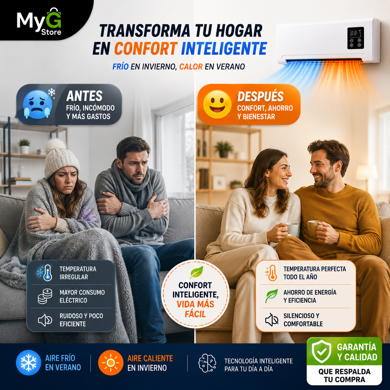 🥇 CLIMA SMART™ – FRESCURA Y CALEFACCIÓN EFICIENTE TODO EL AÑO