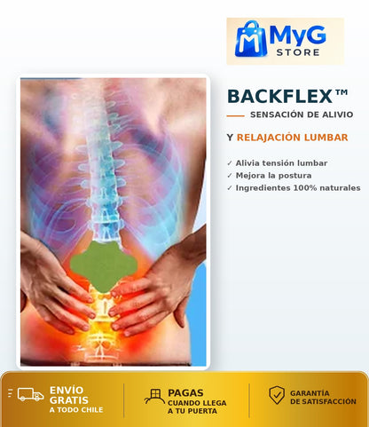 🥇  BACKFLEX™ – SENSACIÓN DE ALIVIO Y RELAJACIÓN LUMBAR